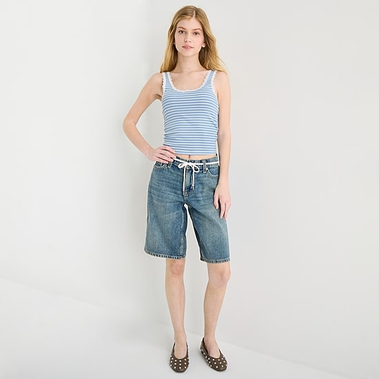 Arizona Womens Juniors Scoop Neck Sleeveless Tank Top