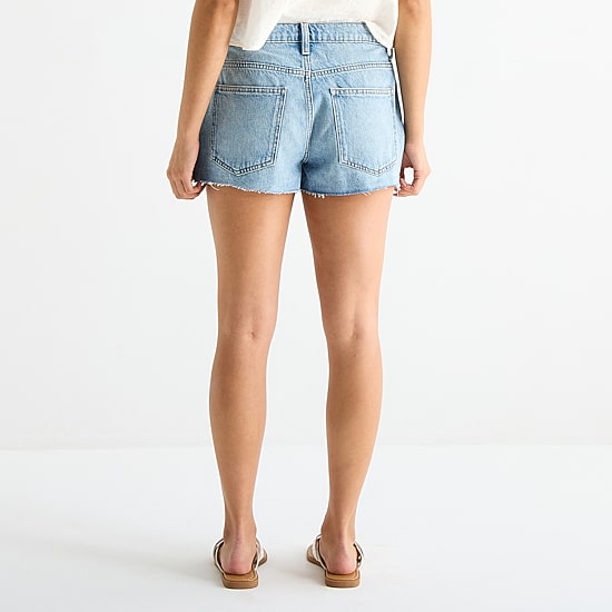 Arizona Womens 2" Low Rise Juniors Denim Short