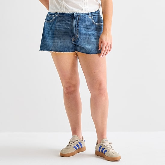 Arizona Womens 2" Low Rise Juniors Denim Short