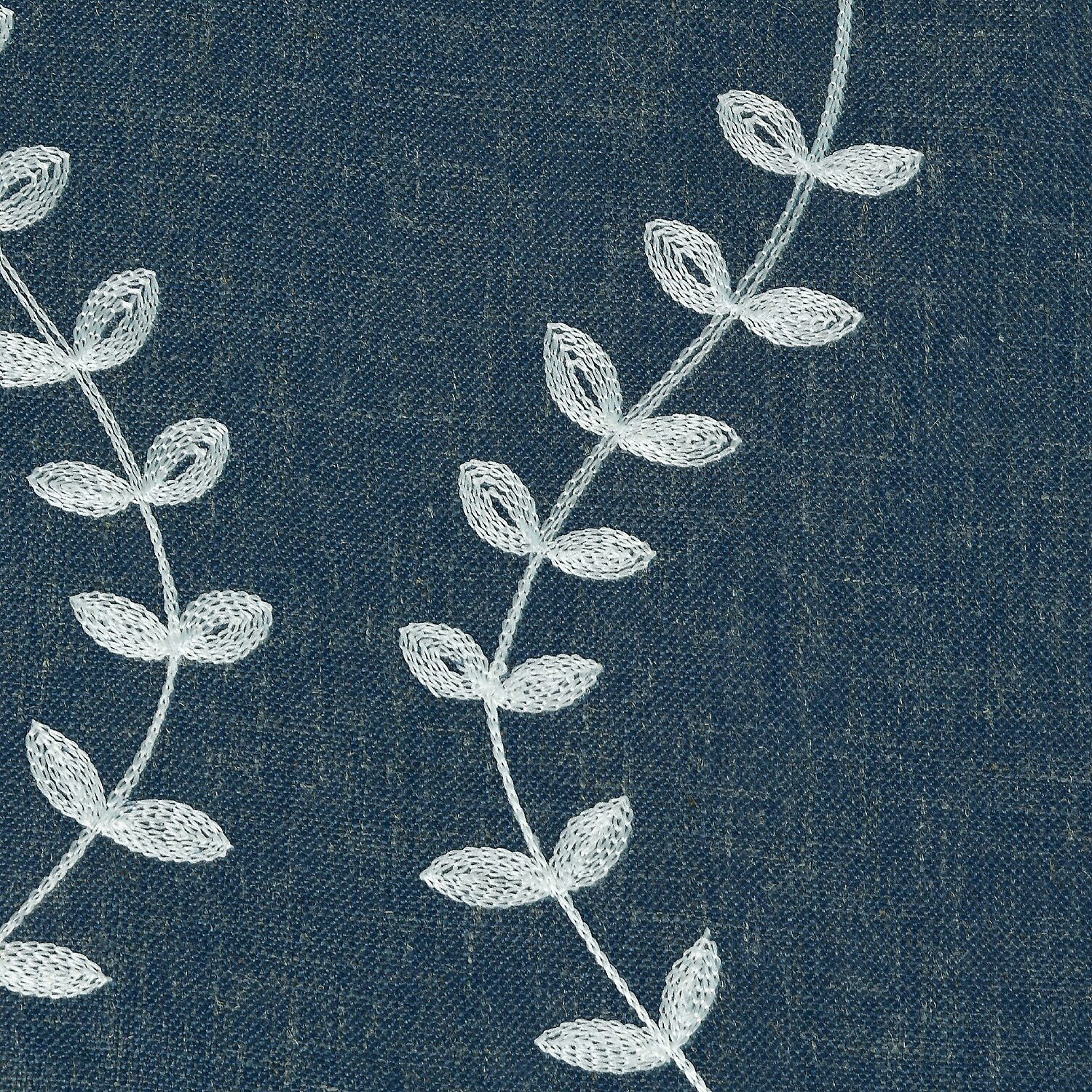 Max Blackout Lindley Linen Blend Embroidered Grommet Top 100% Single Curtain Panel