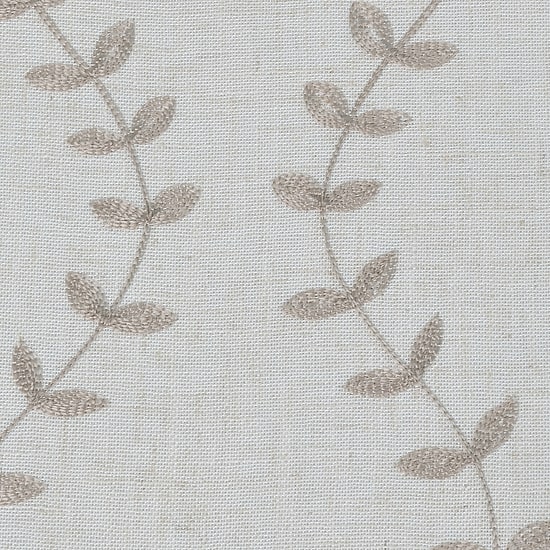 Max Blackout Lindley Linen Blend Embroidered Grommet Top Embroidered 100% Blackout Single Curtain Panel