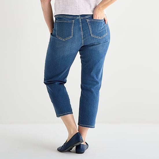 Liz Claiborne Womens - Plus High Rise Cropped Jean