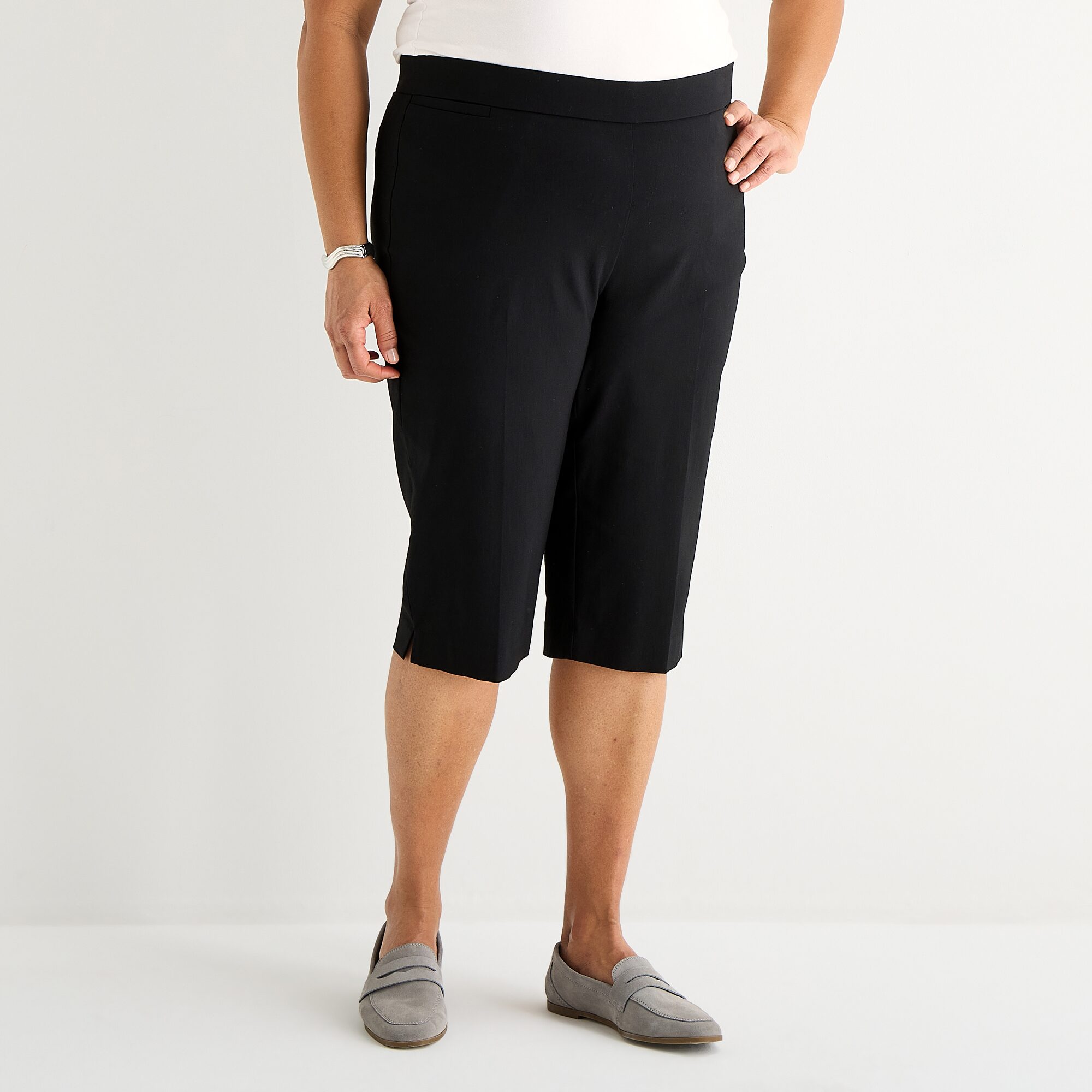 Liz Claiborne Lisa Womens Plus Straight Capri Pant