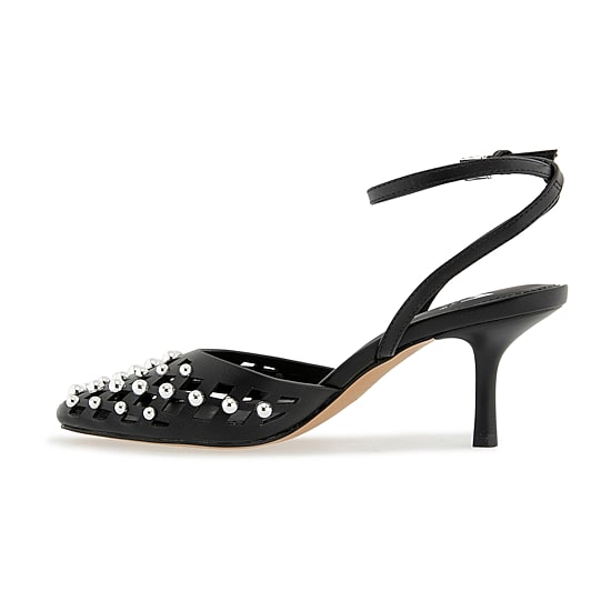RM Rebecca Minkoff Fiona Womens Round Closed Toe Spool Heel Pumps