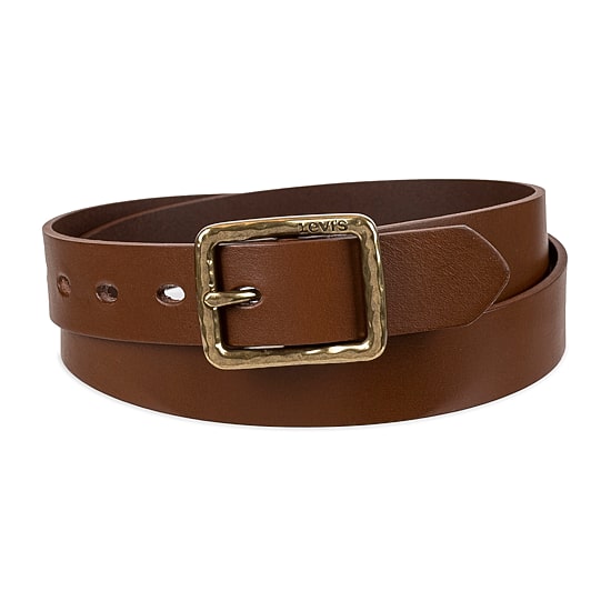 Levi's® Hammered Square Centerbar Buckle, Casual Belt, Genuine Leather Womens Belt