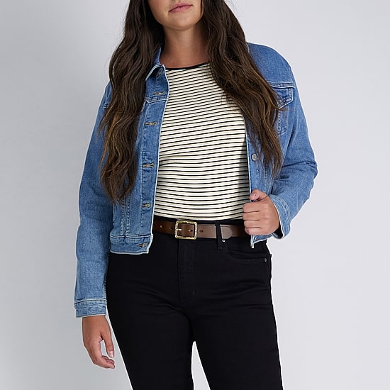 Levi's® Hammered Square Centerbar Buckle, Casual Belt, Genuine Leather Womens Belt