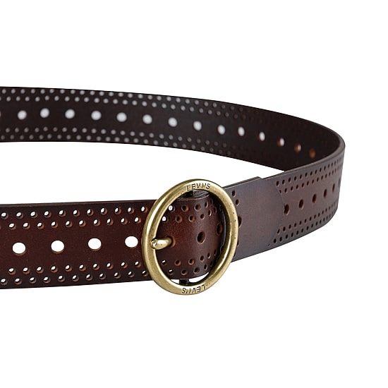 Levi's® Fully Adjustable Belt, Round Centerbar Buckle, Genuine Leather Womens Belt