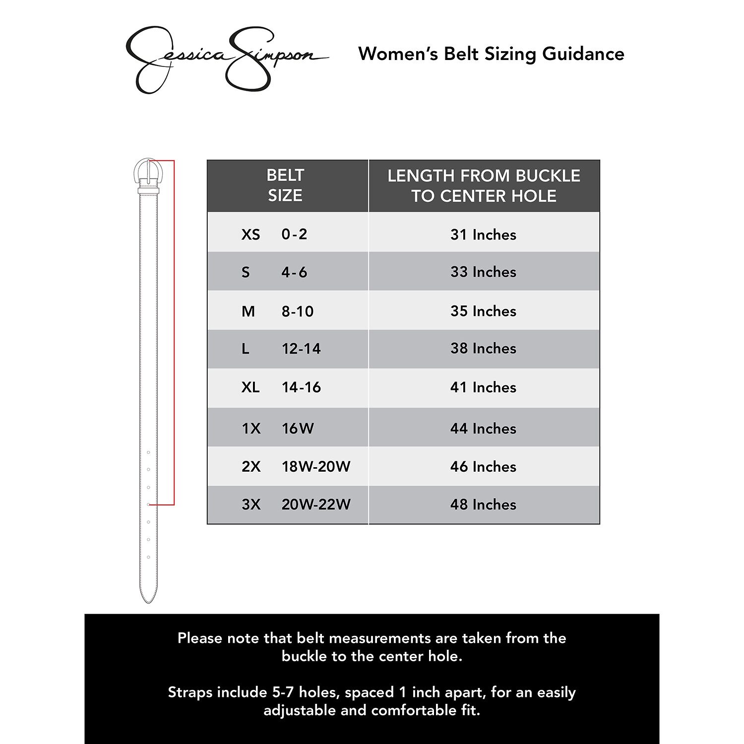 JS Jessica Simpson Womens Belt