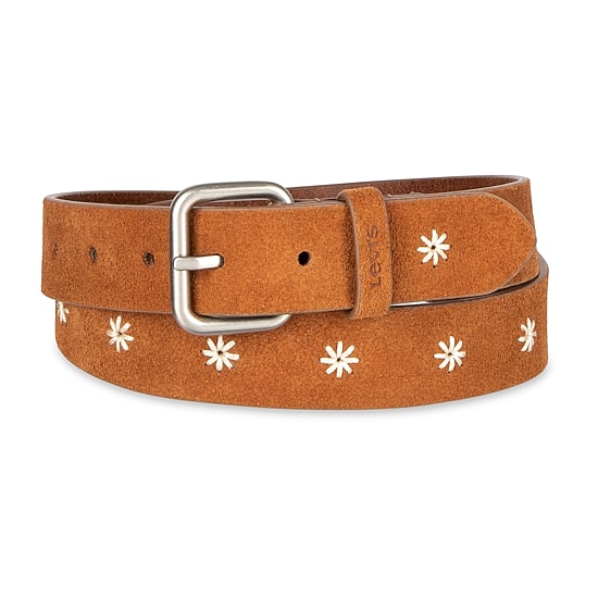 Levi's® Floral Stitched Strap Casual Belt, Genuine Leather Womens Belt
