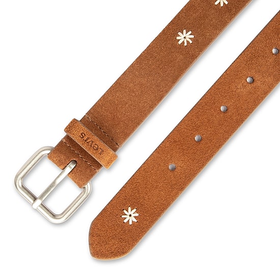Levi's® Floral Stitched Strap Casual Belt, Genuine Leather Womens Belt
