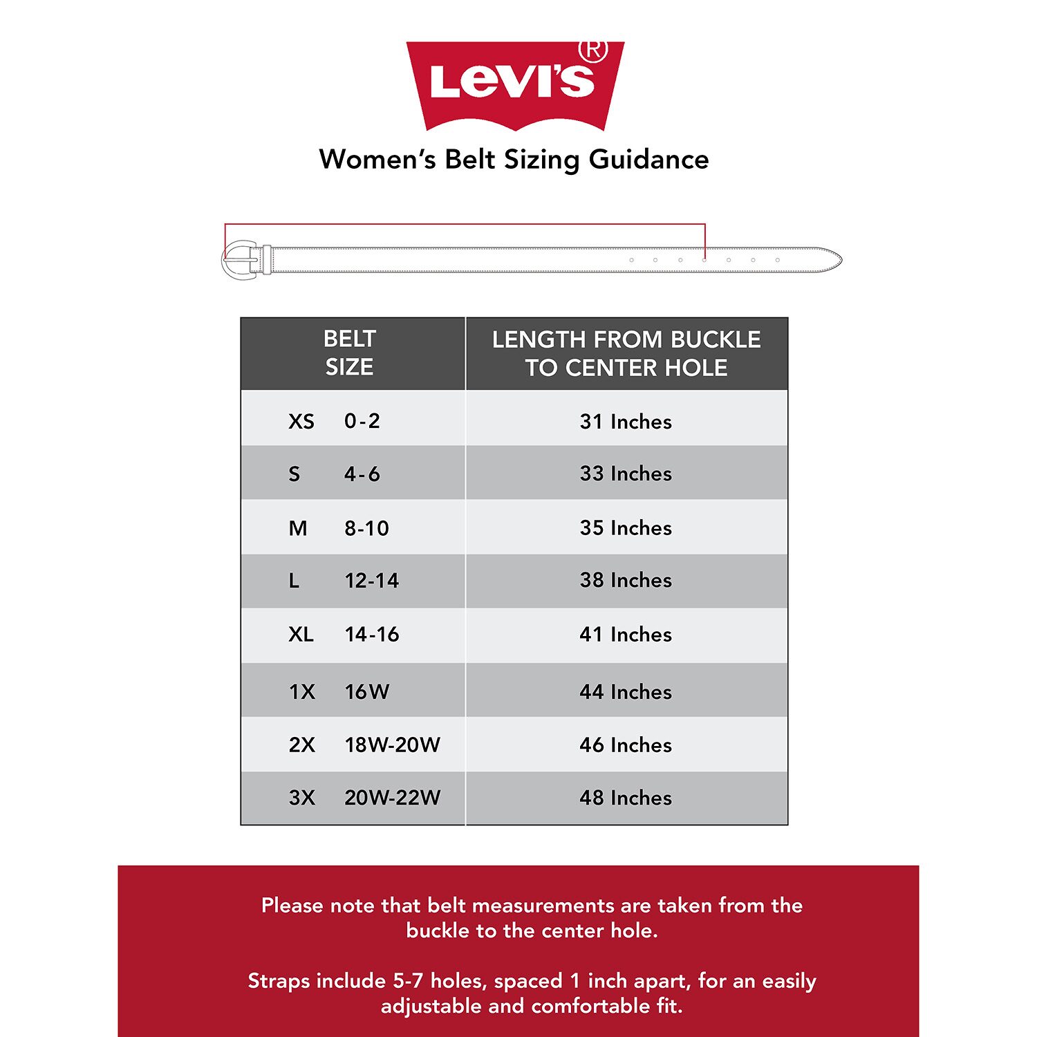Levi's® Floral Stitched Strap Casual Belt, Genuine Leather Womens Belt