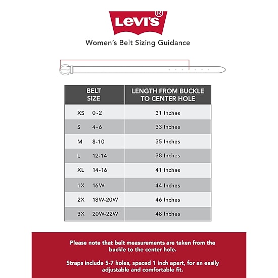 Levi's® Sliding Loop Belt, Genuine Leather Womens Belt