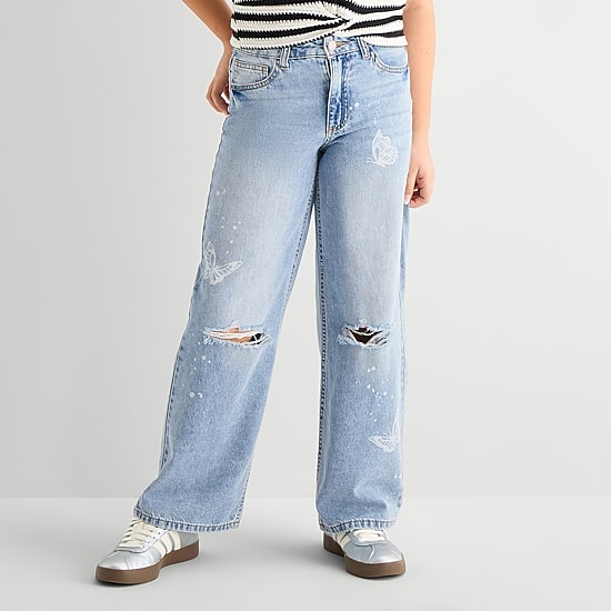 Vanilla Star Big Kid Girls Wide Leg Jean