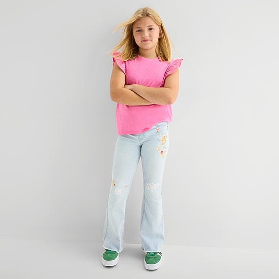 Vanilla Star Big Kid Girls Flare Leg Jean
