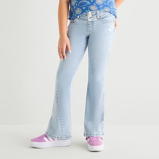 Vanilla Star Big Kid Girls High Rise Flare Leg Jean