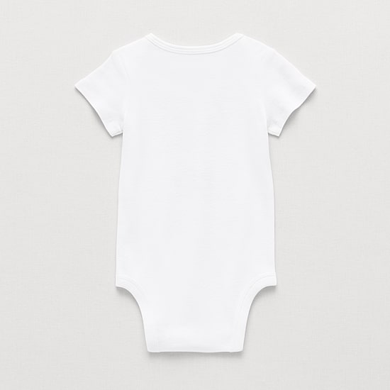 Okie Dokie Baby Unisex Round Neck Short Sleeve Rib Bodysuit
