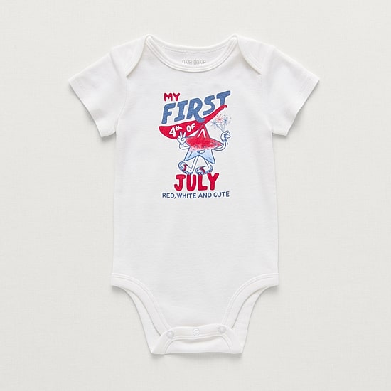 Okie Dokie Baby Unisex Round Neck Short Sleeve Rib Bodysuit