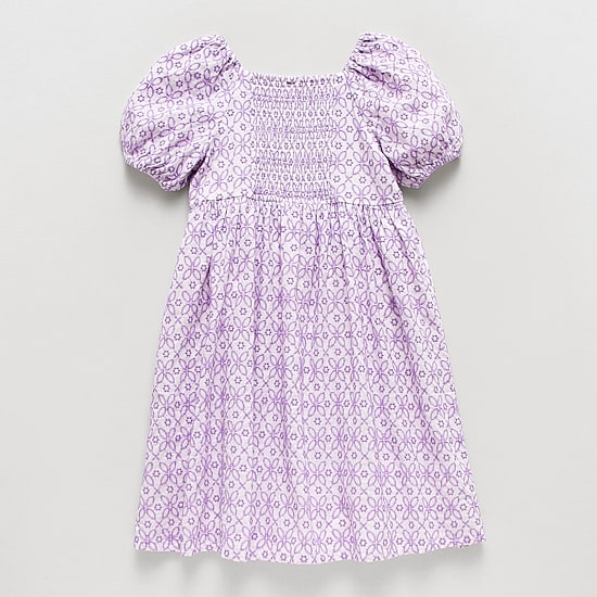Thereabouts Little & Big Kid Girls Short Sleeve Puffed Empire Waist Dress