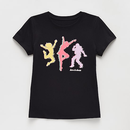Xersion Little & Big Kid Girls Crew Neck Short Sleeve Regular Fit Graphic T-Shirt