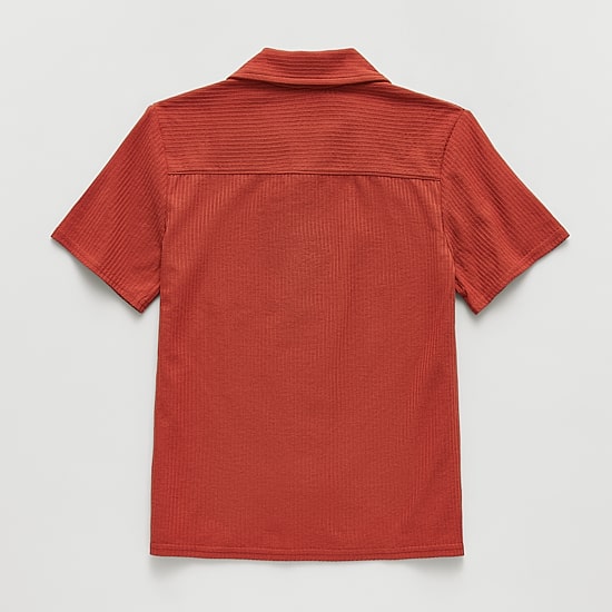 Thereabouts Little & Big Kid Boys Short Sleeve Fitted Regular Fit Button-Down Shirt