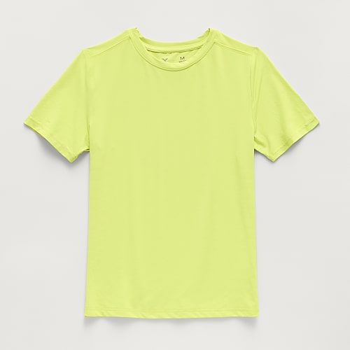 Xersion Little & Big Kid Boys Crew Neck Short Sleeve Moisture Wicking Active T-Shirt, L (14-16) Husky, Green