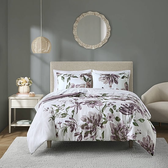 Madison Park Essentials Leena Floral Complete Bedding Set with Sheets