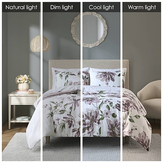 Madison Park Essentials Leena Floral Complete Bedding Set with Sheets