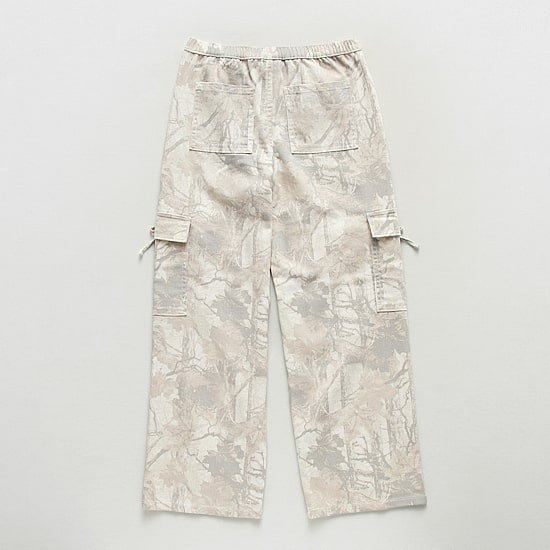 Vanilla Star Cozy Woodland Camo Big Kid Girls Wide Leg Cargo Pant