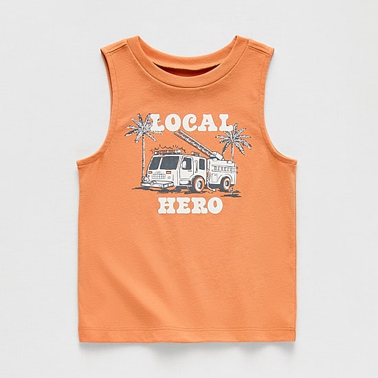 Okie Dokie Toddler & Little Boys Round Neck Sleeveless Tank Top