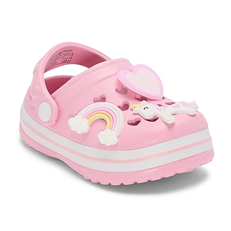 Ground Up Seashell Little & Big Kid Girls Round Closed Toe Clogs