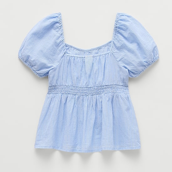 Thereabouts Little & Big Kid Girls Sweetheart Neck Short Sleeve Babydoll Top