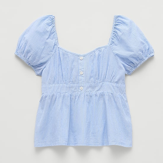 Thereabouts Little & Big Kid Girls Sweetheart Neck Short Sleeve Babydoll Top