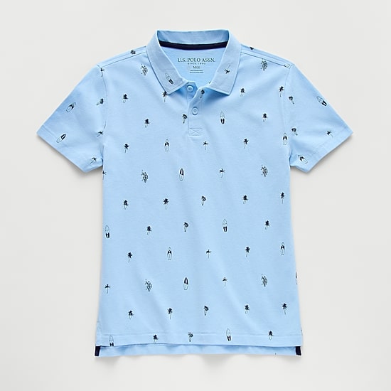 U.S. Polo Assn. Little & Big Kid Boys Short Sleeve Regular Fit Embroidered Polo Shirt