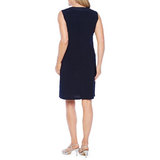 R & M Richards 3/4 Sleeve Jacket Dress with Removable Necklace