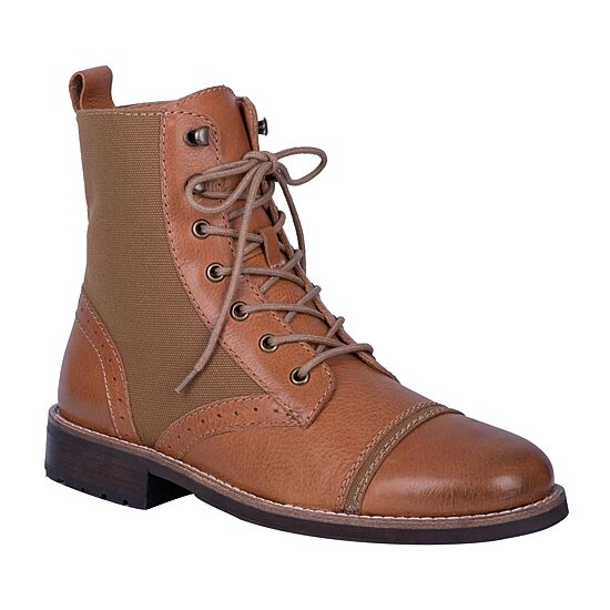 Dingo Mens Andy Block Heel Lace Up Boots