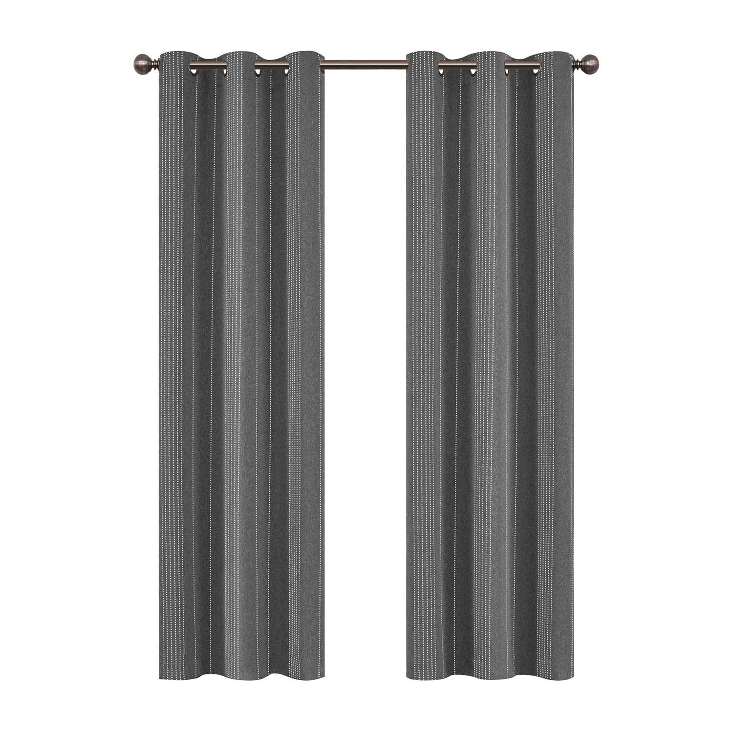Eclipse Ronneby Stripe Grommet Top Blackout Single Curtain Panel