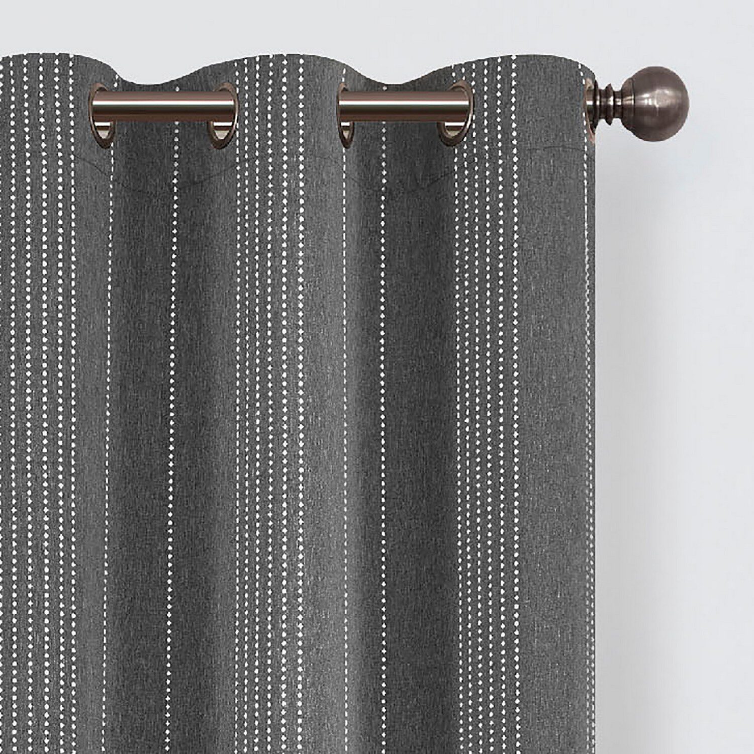 Eclipse Ronneby Stripe Grommet Top Blackout Single Curtain Panel