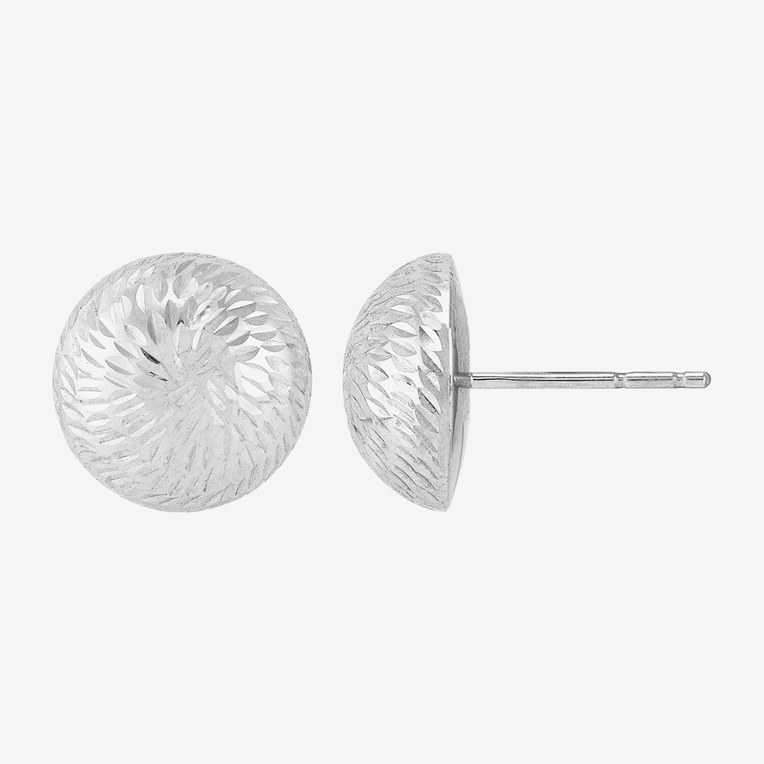 14K Gold 10mm Dome Stud Earrings