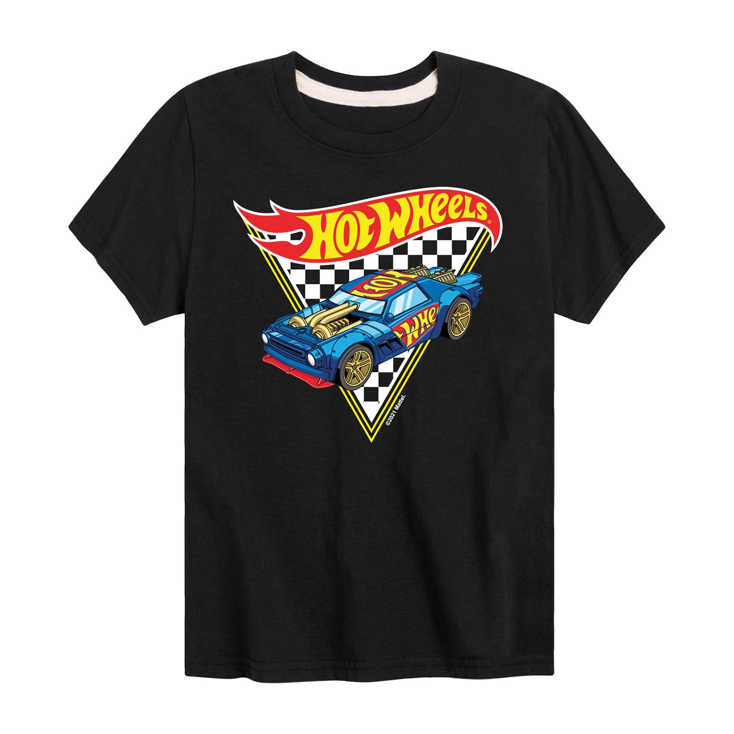 Racing Exposed Engine Little & Big Kid Boys Crew Neck Short Sleeve Regular Fit Hot Wheels Graphic T-Shirt