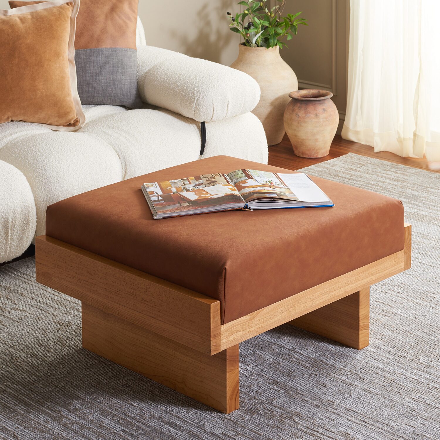 Safavieh Tarilynn Cushioned Ottoman