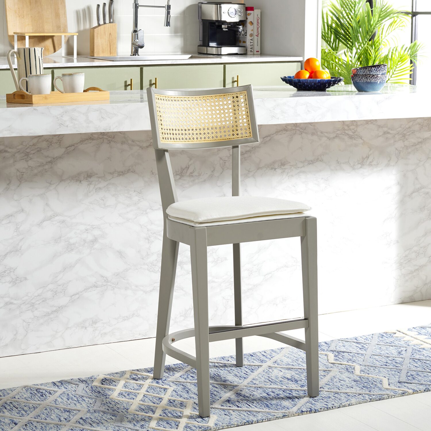 Safavieh Galway Counter Height Upholstered Bar Stool