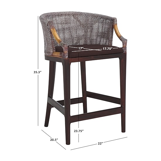 Safavieh Brando Counter Height Upholstered Bar Stool