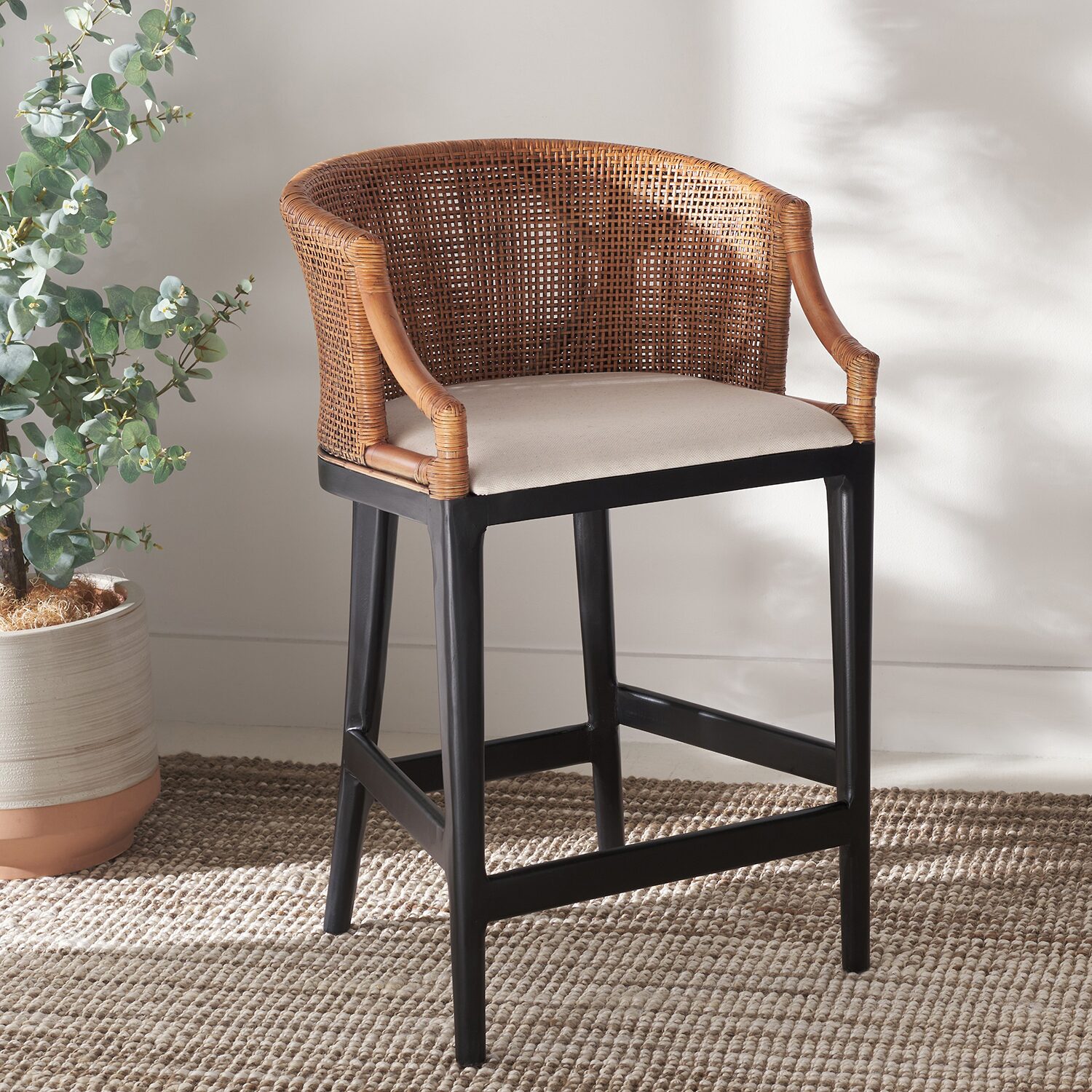 Safavieh Brando Counter Height Upholstered Bar Stool