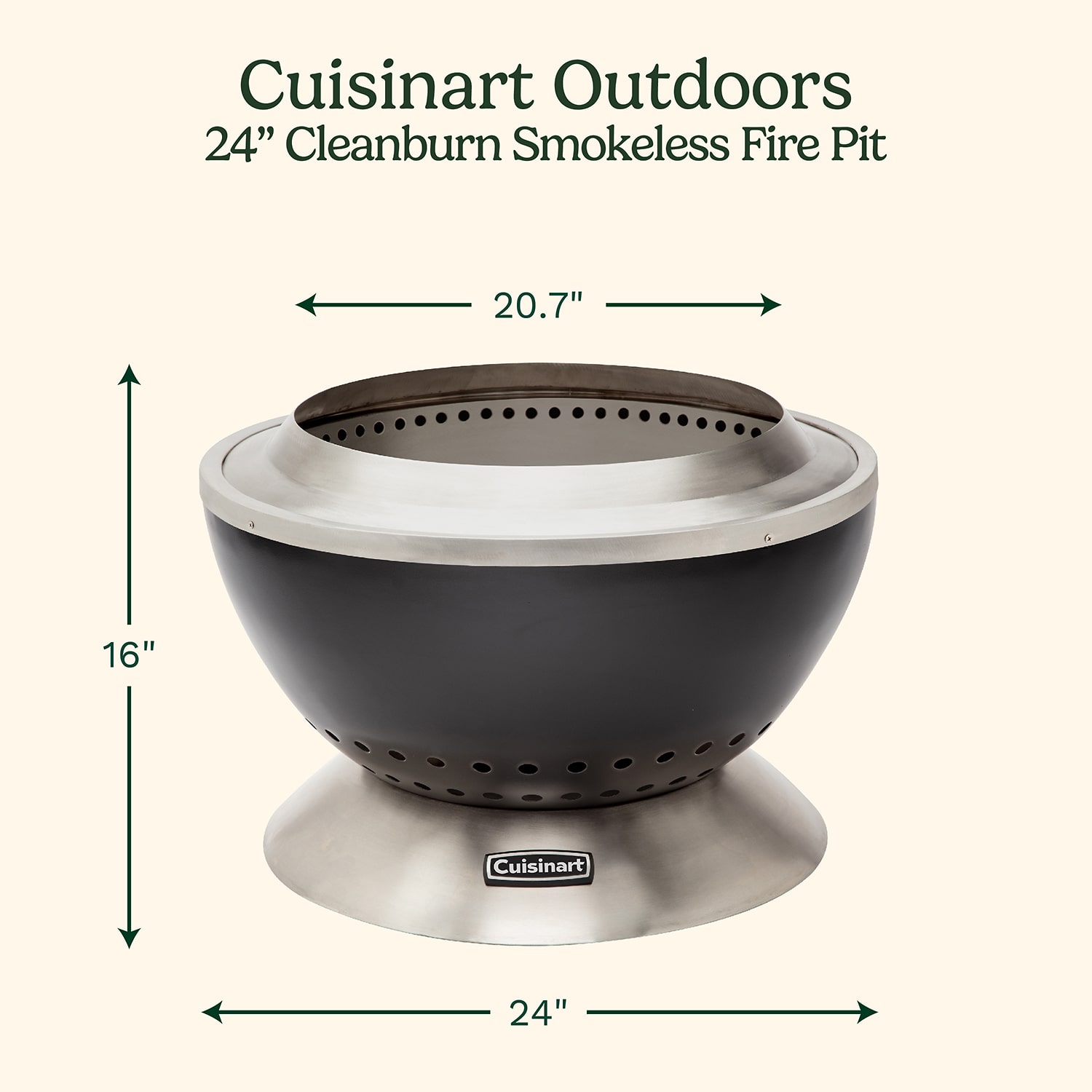Cuisinart Outdoor 24” Cleanburn Smokeless Fire Pit
