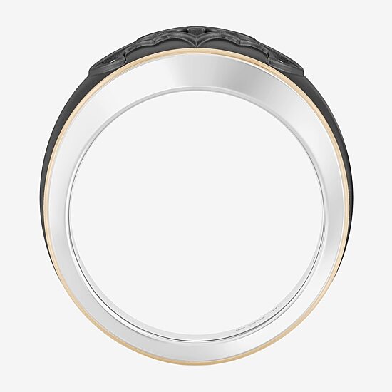 Batman Unisex Adult Genuine Black Onyx 14K Gold Over Silver Sterling Silver Batman Fashion Ring
