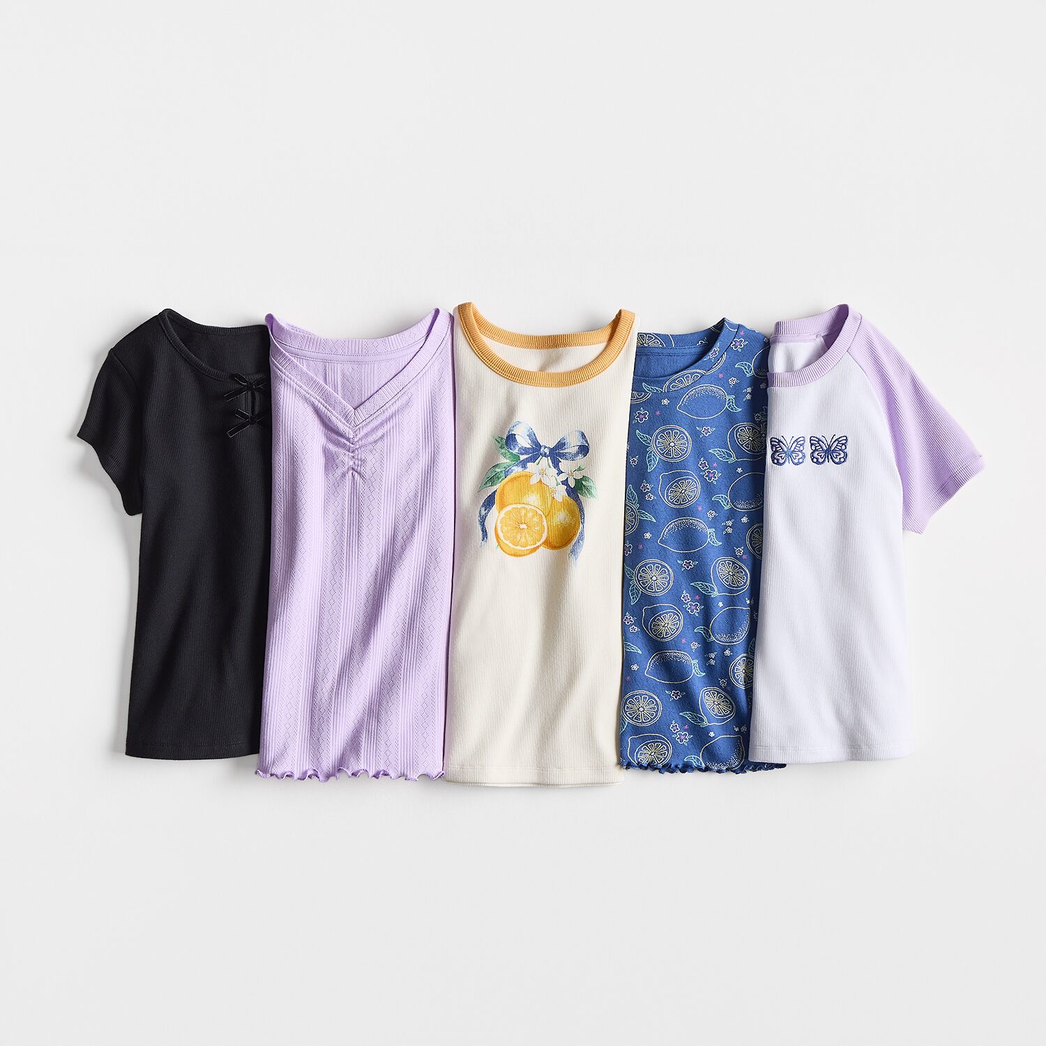 Thereabouts Little & Big Kid Girls Round Neck Short Sleeve T-Shirt