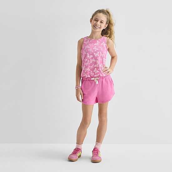 Thereabouts Little & Big Kid Girls Crew Neck Sleeveless Tank Top