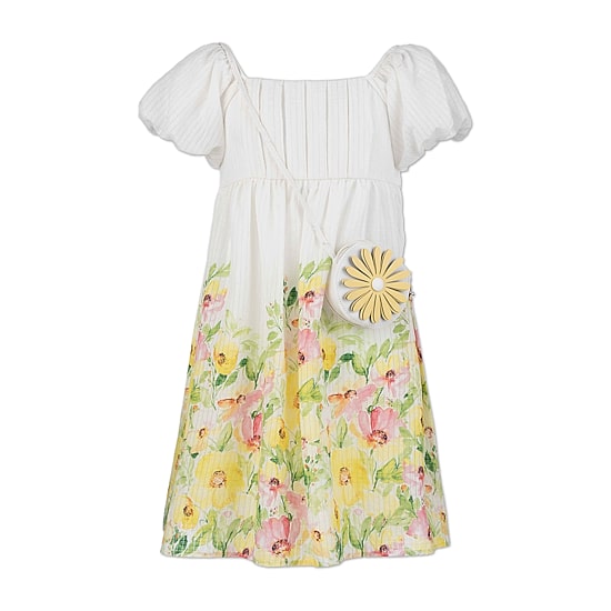 Speechless Big Kid Girls Plus Balloon Short Sleeve A-Line Dress