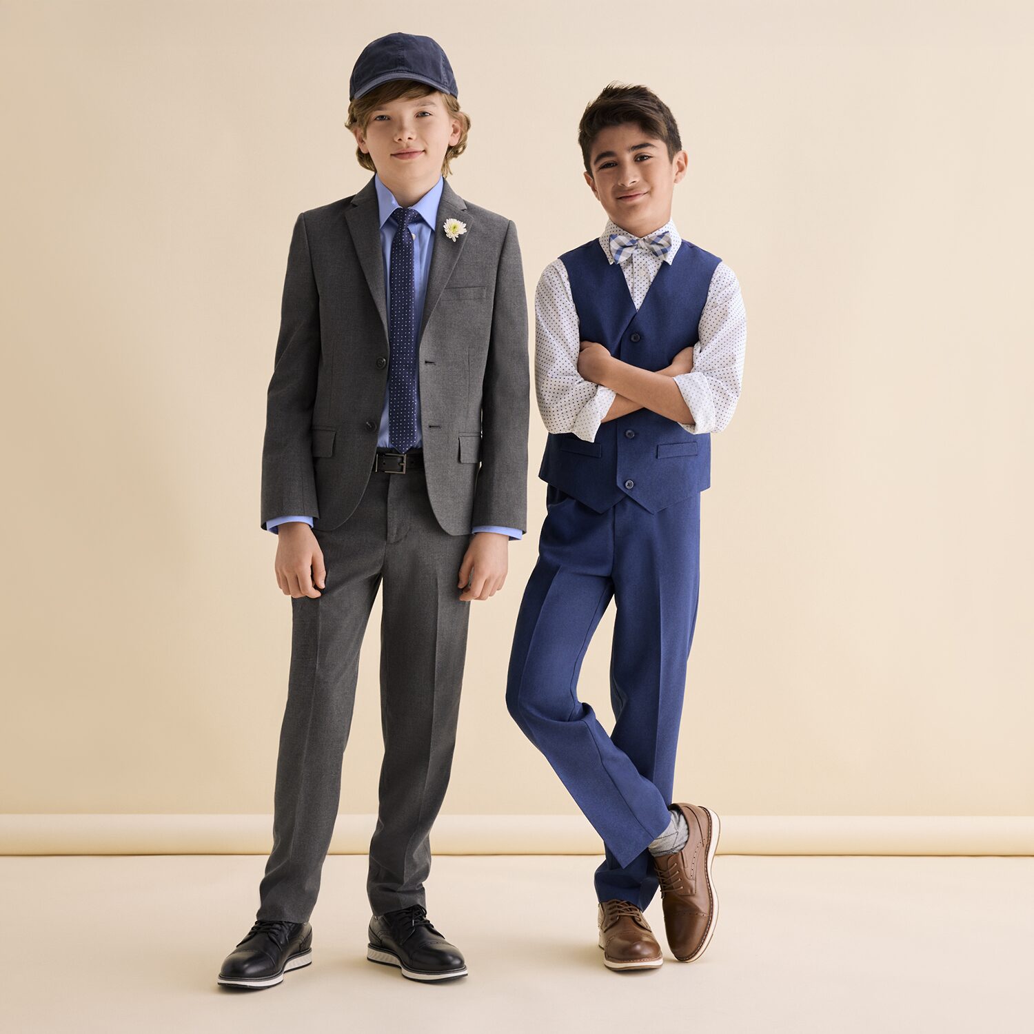 Stafford Little & Big Kid Boys Point Collar Long Sleeve Dress Shirt