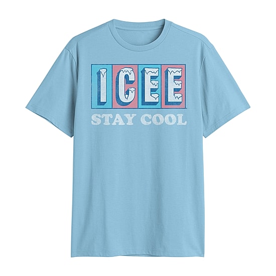 Icee Mens Crew Neck Short Sleeve Regular Fit Graphic T-Shirt
